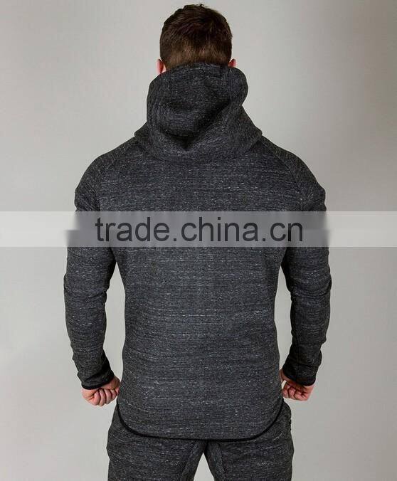 top quality men hoodie jacket customized full zipper gym hoodie tracksuits tops fitness men's clothing