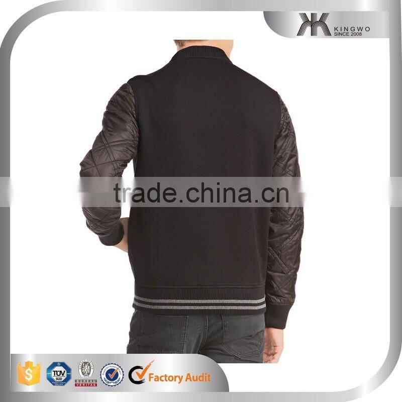 custom made varsity letterman jacket without hood varsity jacket with leather sleeves