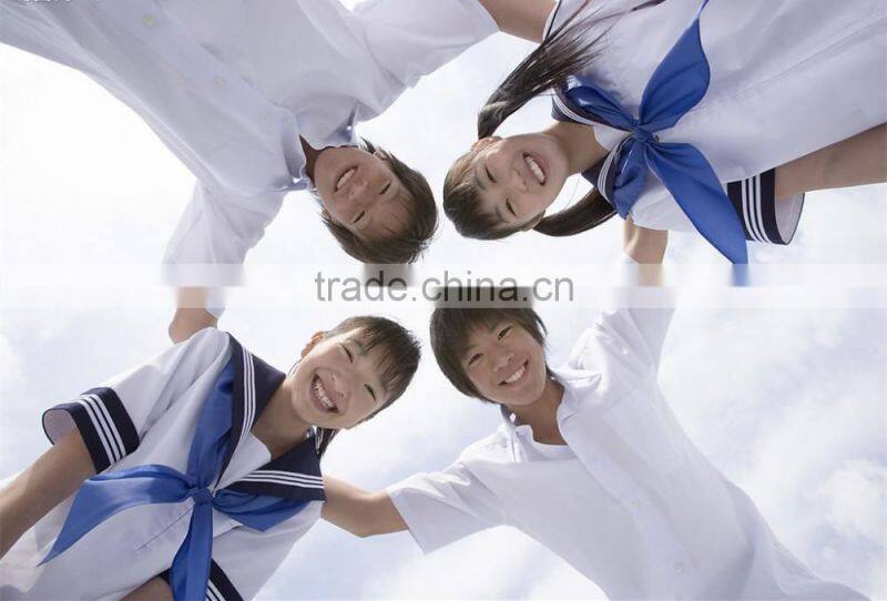 Juqian school uniforms Japanese college Girls Navy Uniforms white shirt and short skirt