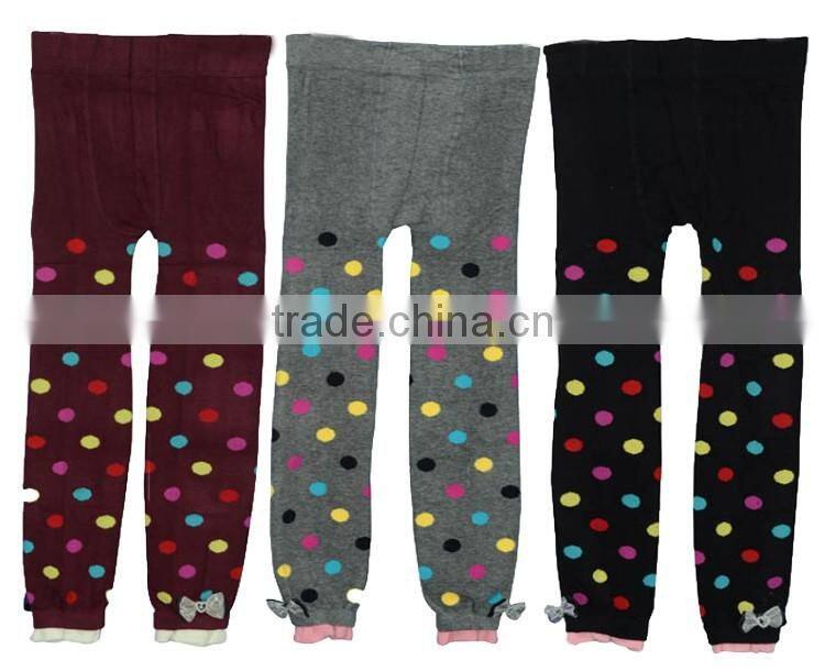 Colorful spot kids cotton dressing tights