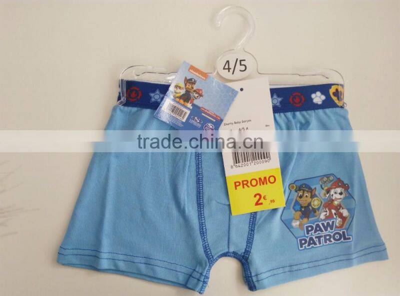 New design boxer hot sale boys brief 90%cotton 10%elastane fashion Children underwear