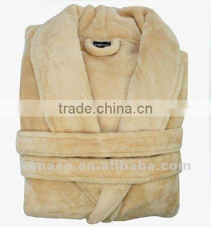 2012 warm and elegant polyester coral fleece robe(KN-RB-04)