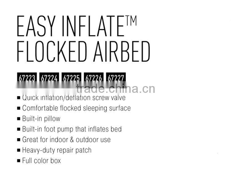 Bestway Built-in Foot Pump Single Flocking Mattress