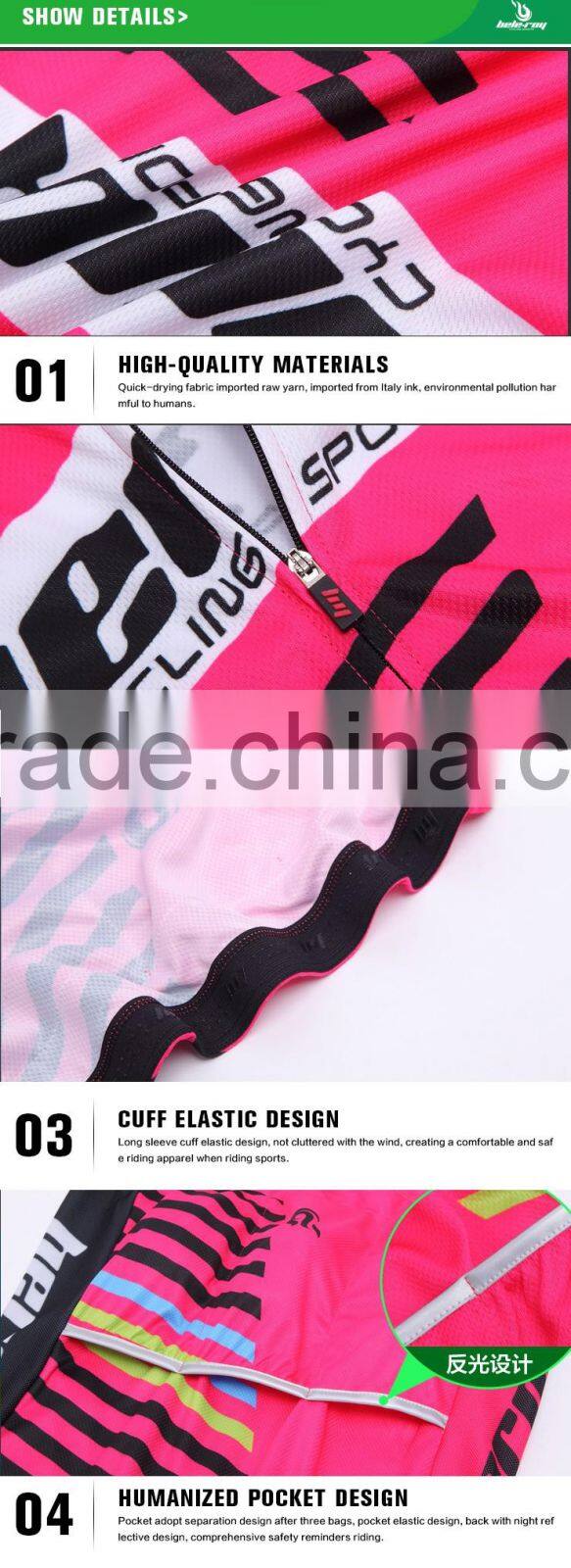 BEROY wholesale cheap bright cycing jersey for women