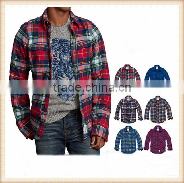 2016 multi color Flannel shirt , Fashionable flannel shirt