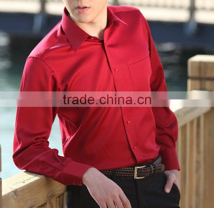 men's long sleeve big button down collar wedding dress shirt