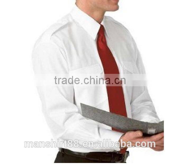 Mens Long Sleeve Pilot Classic Formal Shirts Size 14.5 to 19.5 / S to 3XL