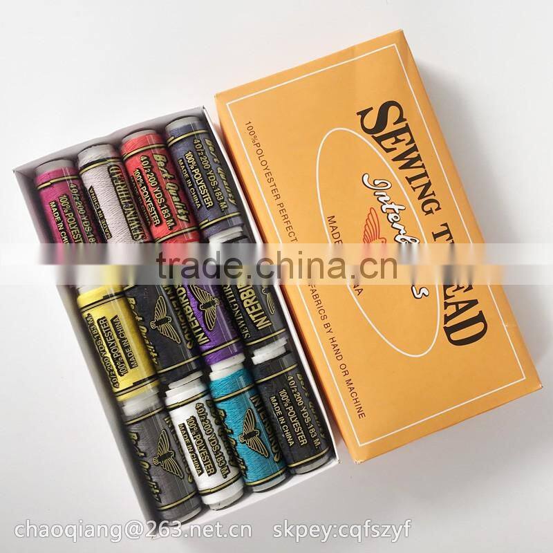 long-staple cotton sewing thread,colored sewing thread,hair extension tools colored sewing thread