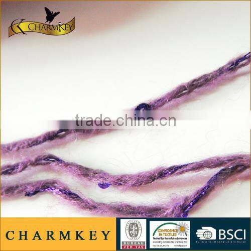 Charmkey classic women sweater fancy knitting yarn acrylic sequin yarn blended yarn