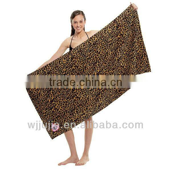 microfiber promotion beach towel,leopard print