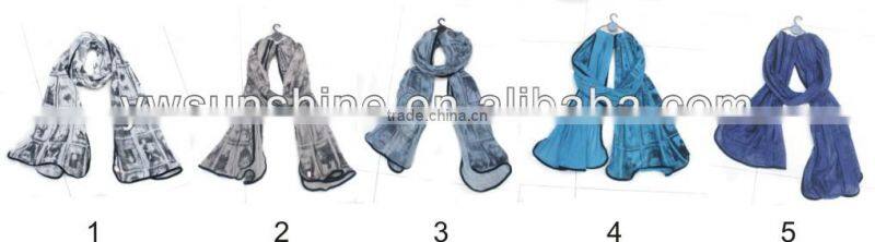 new design fashion ladies printed cotton scarf