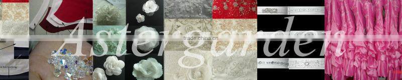 2017 layer bridal gowns A-line Strapless Chapel Train Organza Wedding Dress AS279