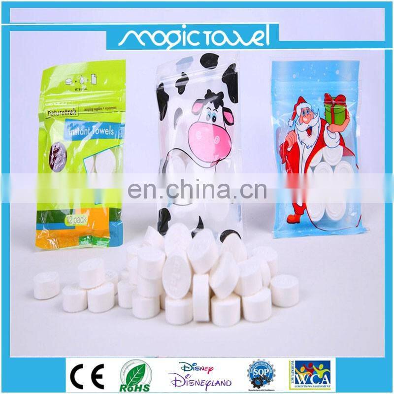 Candy compressed coin tissue for bar and restaurant use
