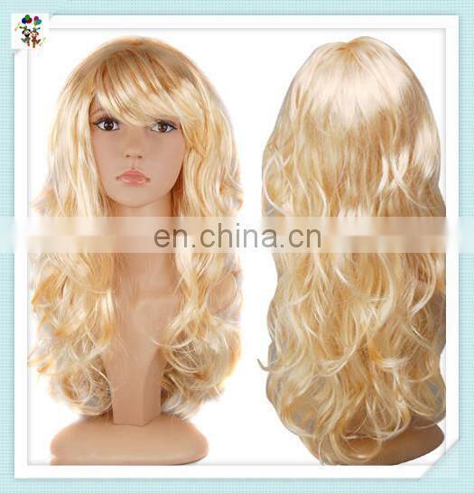 Cheap Colorful Long Wave Carnival Party Costume Synthetic Wigs HPC-0004
