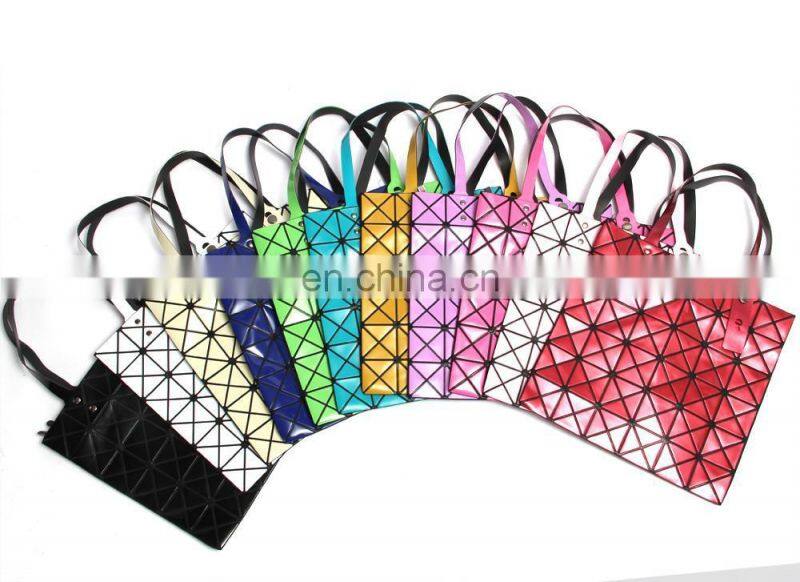 Laser Tote Bag Lady Geometry Plain Split Joint Shoulder Bags Women Sequins Handags
