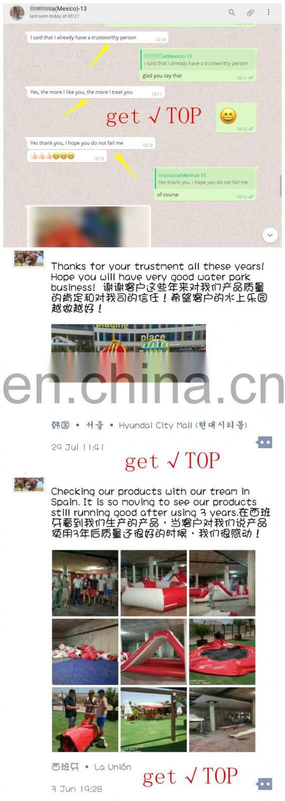 TOPINFLATABLES inflatable bumper ball/ body zorbing bubble ball