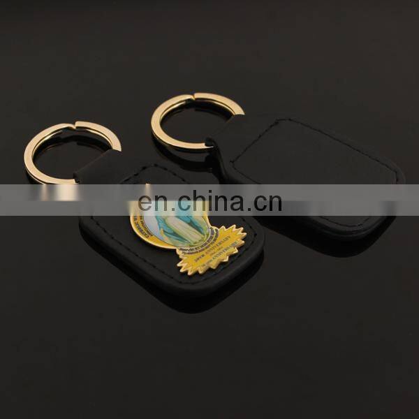 character souvenir keychain metal leather keychain