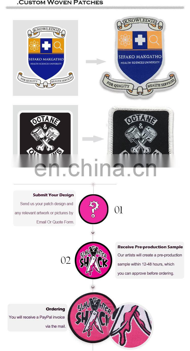 High quality woven badge / patch factory price