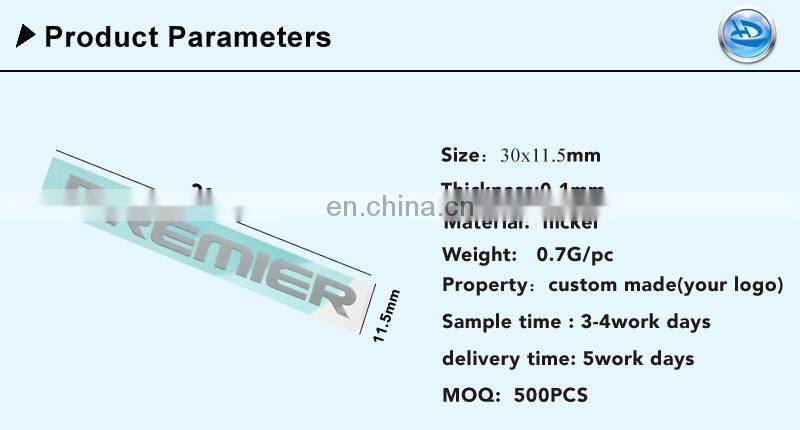 Computer Chrome Thin Metal Nickel Letters Sticker