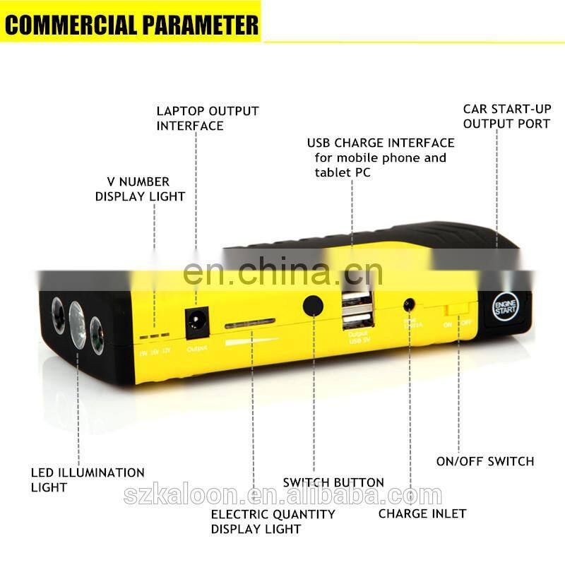 12V 16800MAH doube USB output car engine start power bank