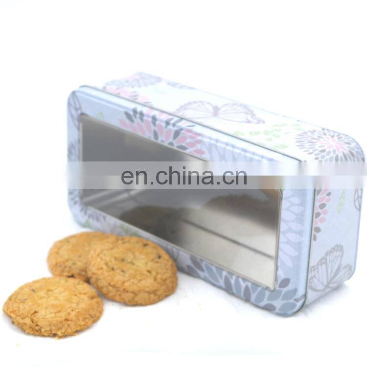 Hot clear lid tin can packing danish butter cookies wholesale