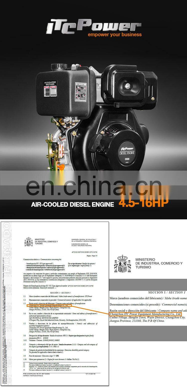 Air-cooled 4 Stroke single cylinder diesel engine