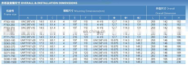 FT Series single phase capacitor start induction motor