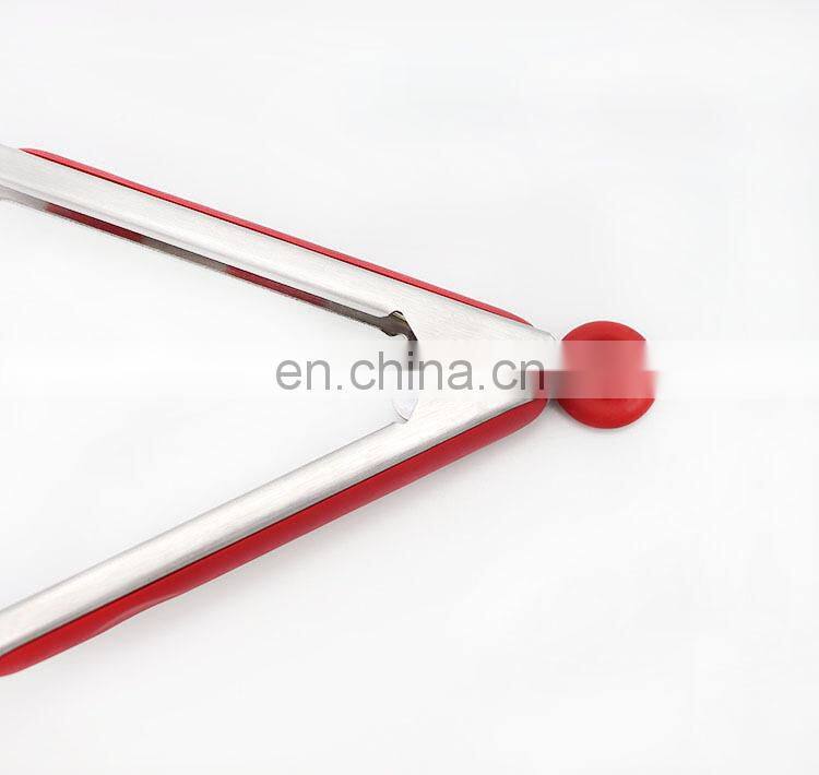 Quality chinese products Non-stick Silicone Kitchen Tongs, stainless steel handles silicone tongs