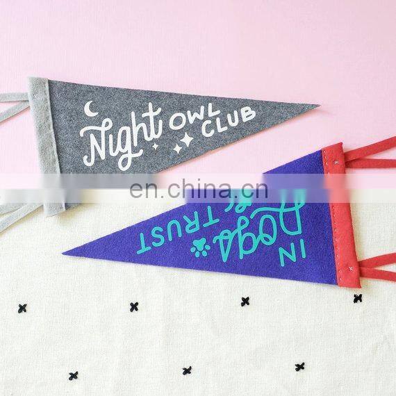 wholesale selling felt flag banner printed and custom
