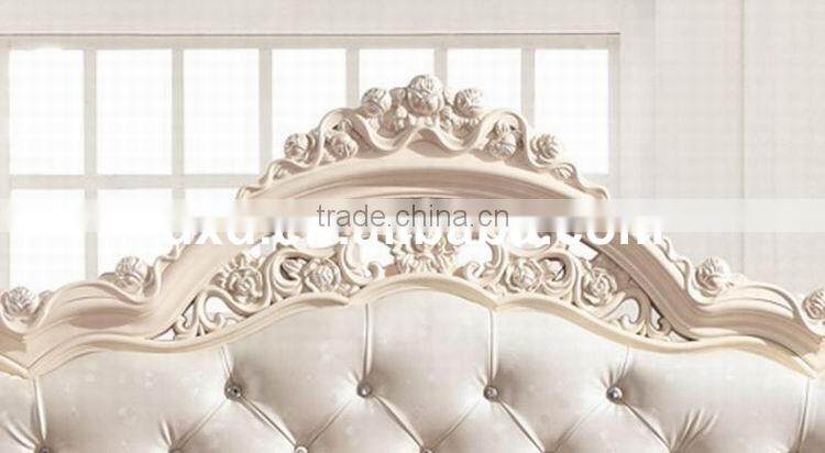 French Style Luxury Hotel Wood Bed