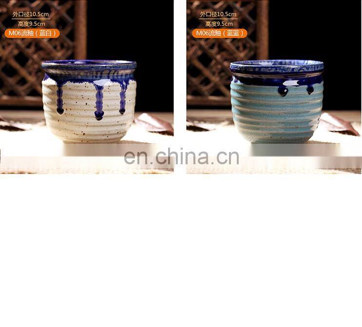 indoor and outdoor decorative glazed porcelain garden flower succulent pot