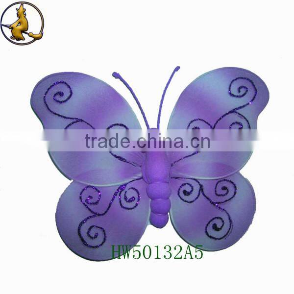 Blue Big Butterfly Wing with Rhinestones