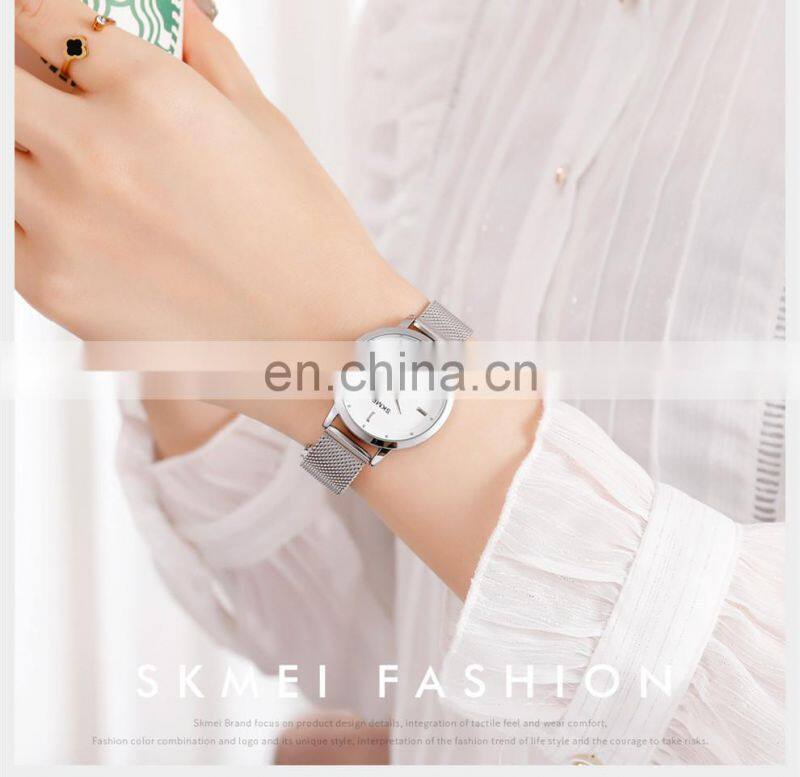 luxury SKMEI 1528 ladies wrist watch stainless steel female women watches