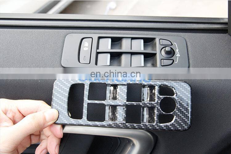 For Land Rover Discovery Sport 2015 2016 2017 ABS Carbon Fiber Window Lift Switch Button Cover Trim Car Accessories 4pcs