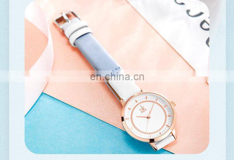 Shengke 9026 Latest Girls Quartz Watches Small Case Scale Waterproof Fashion Watches Ladies Simple