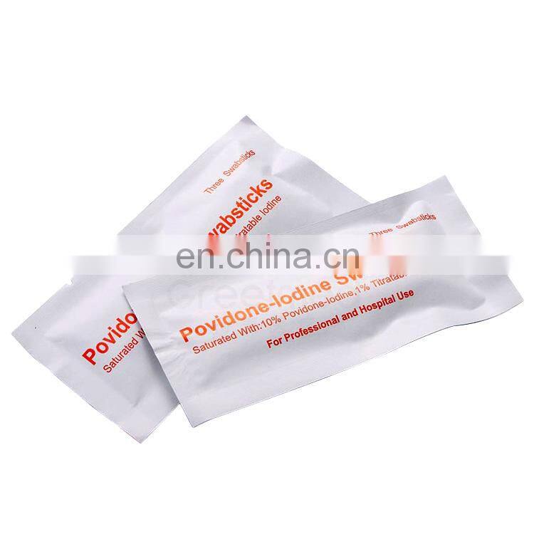 High quality medical povidone iodine swab stick