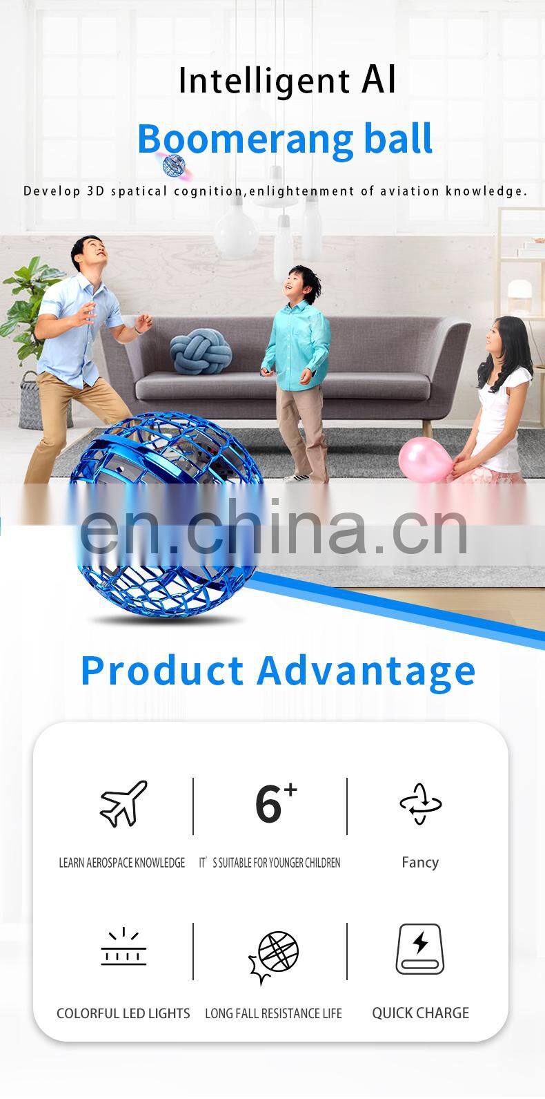 Amazon Hot selling Mini Training Spar UFO Spinning Relax Toys flying Spinner Balls