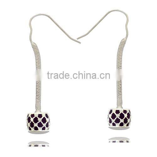 fancy handmade metal beaded jhumka earrings