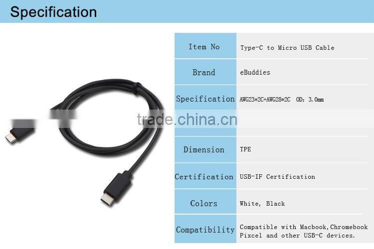 Fast transfer speed charge usb 3.1 type-C usb Cable,usb 2.0 to type-c 3.1cable factory price