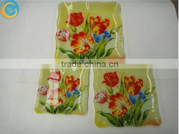 glass plate for table centerpieces fruit plate