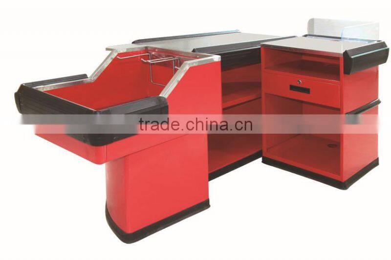 cash retail checkout counter and supermarket cashier desk JB-034