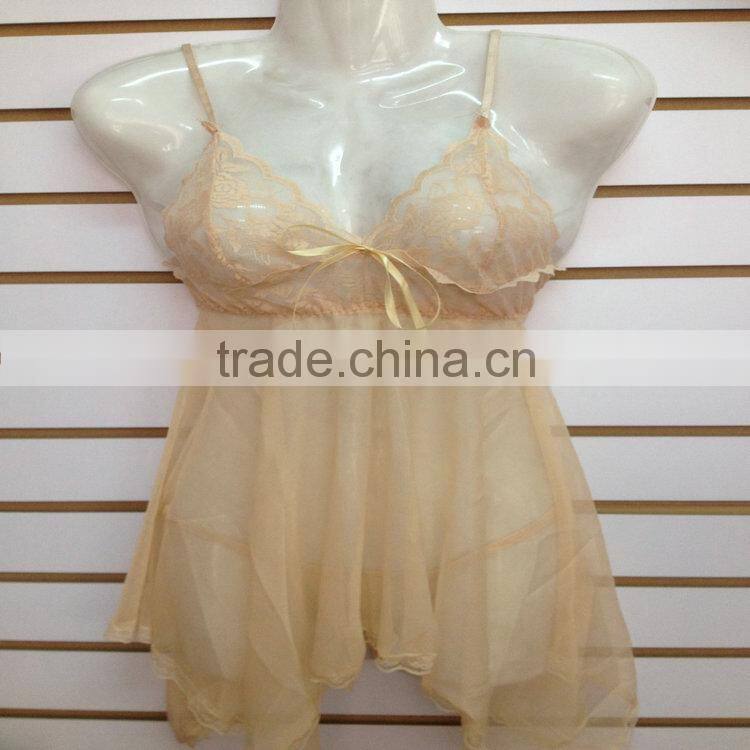1.23USD Wholesale Mixing 14 Models Sexy Transparent pajama G string Inside/pyjamas/Sleepwear (qqsy058)