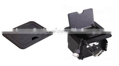 BW Audiovisual Office Furniture Wire Box For Table Top/Desk Power Outlet Box With Cables