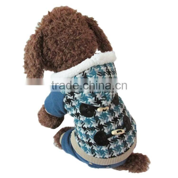 Nordic style plovers and down four feet warm blue dog clothing