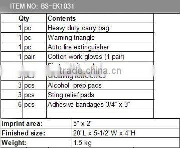 Warning Safety Kits for Auto Car Use/Emergency Kit