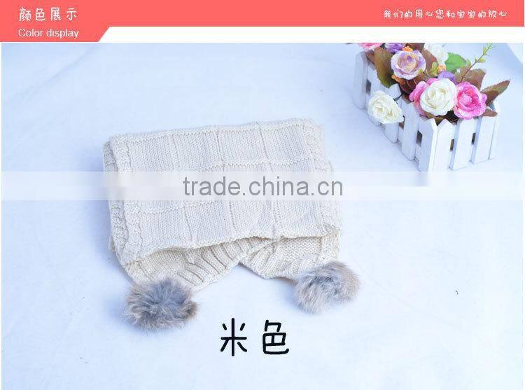 Best Selling Pom Pom Ball Tassel Style Warm Keeping Plain Acrylic Fashion Girls Knitted Scarf