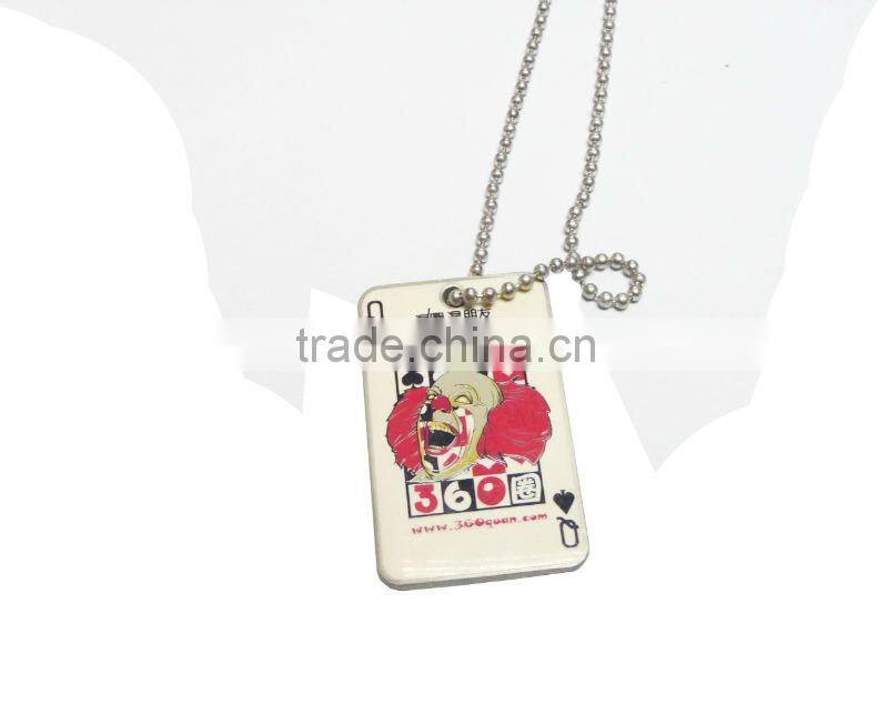 Metal laser engraved logo dog tag necklaces for promotion gifts