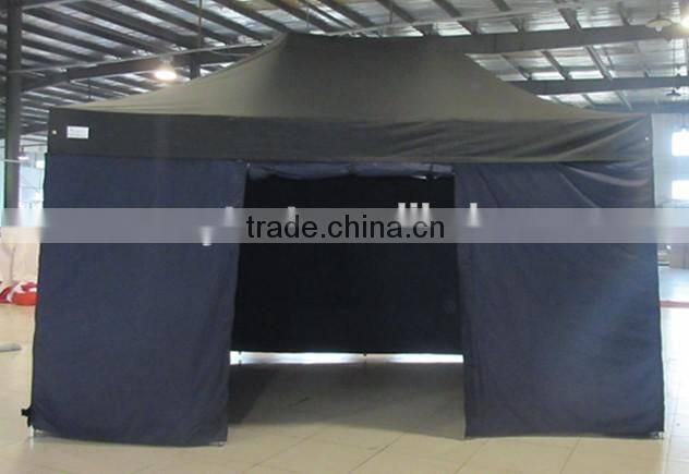 3m x4.5m small hexagon folding gazebo with window and door walls