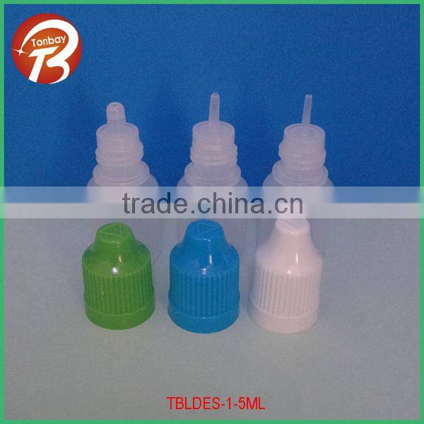 3ml LDPE long nozzle dropper bottle with childproof safety cap TBLDES-1-3ML