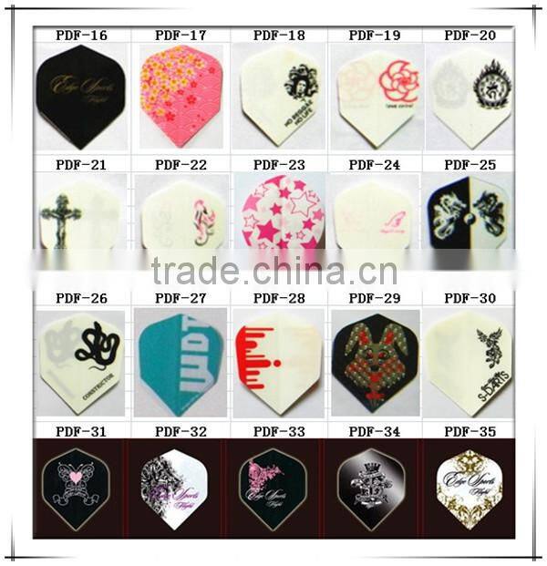 Plastic dart flights with flag picture
